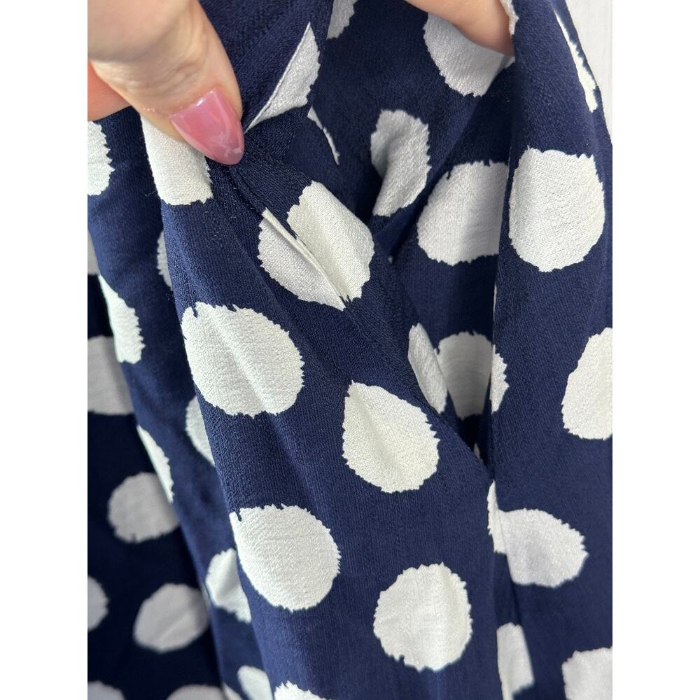 PRETTYGARDEN Navy Polka Dot Dress Spaghetti Strap Smocked Sundress Large NEW - Picture 7 of 9